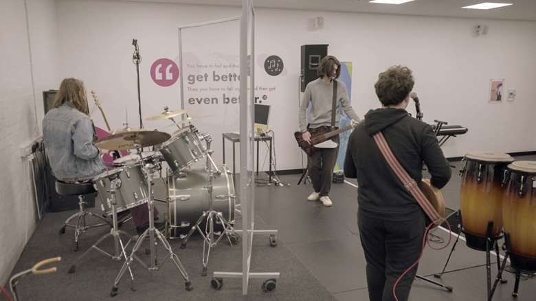 Practice room at Reading college